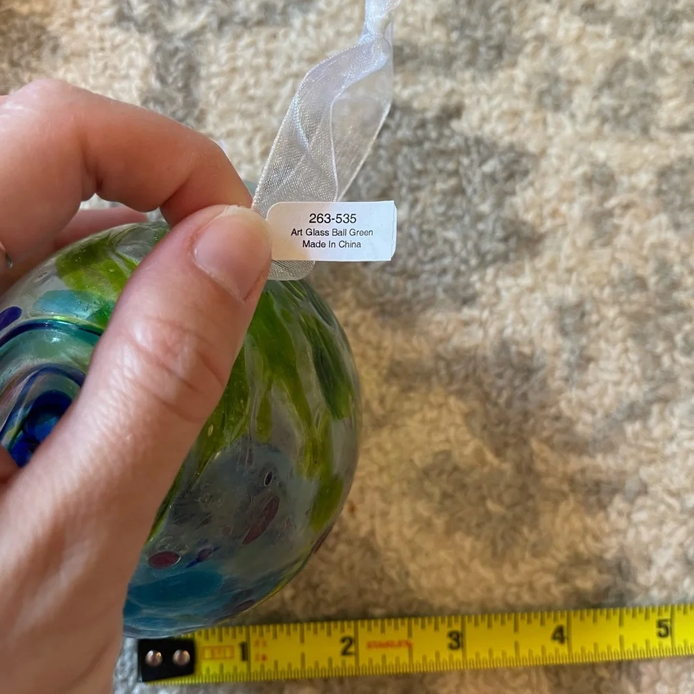 Crate&Barrel glass ornament